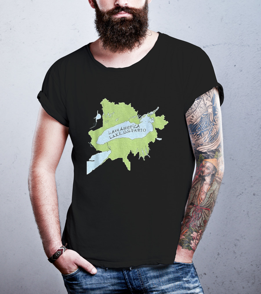Lake America Lake Ontario Geography Humor Map T-Shirt