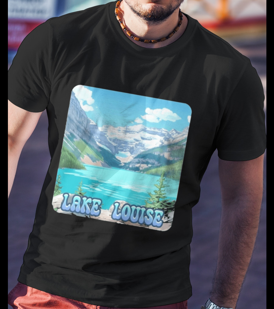 Lake Louise Canada Scenic Mountain Lake View T-Shirt