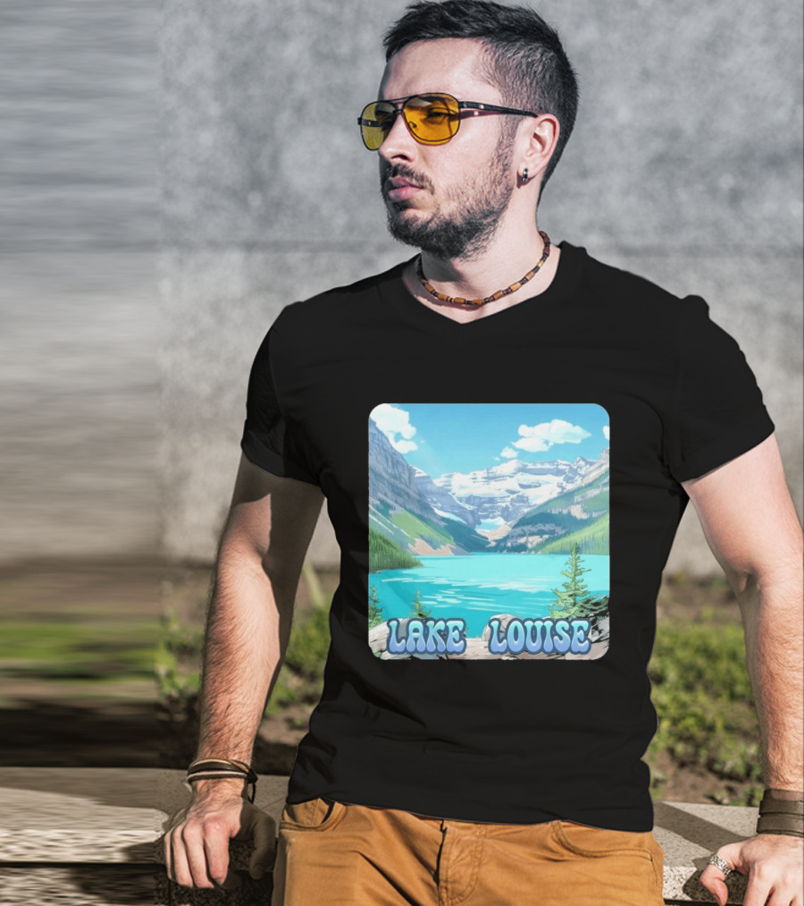 Lake Louise Canada Scenic Mountain Lake View T-Shirt