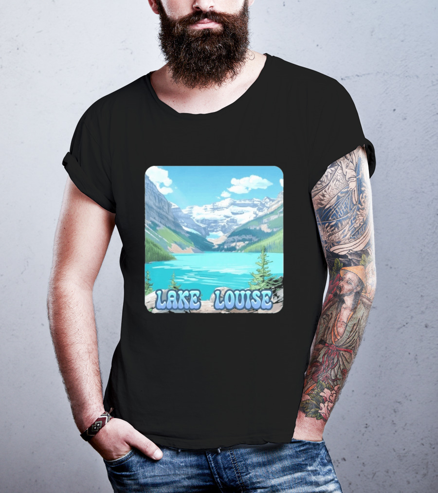 Lake Louise Canada Scenic Mountain Lake View T-Shirt