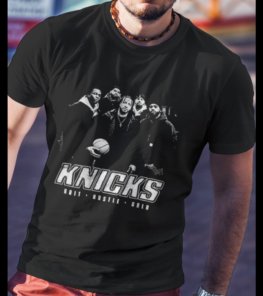 New York Knicks Brotherhood Grit Hustle Gold Passion T-Shirt