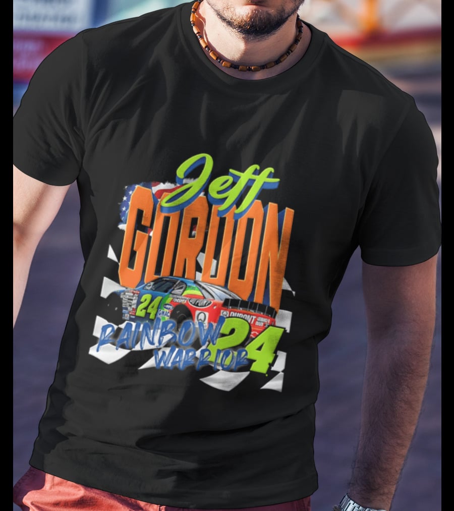 Jeff Gordon 24 Rainbow Warrior DuPont Chevrolet NASCAR Racing T-Shirt