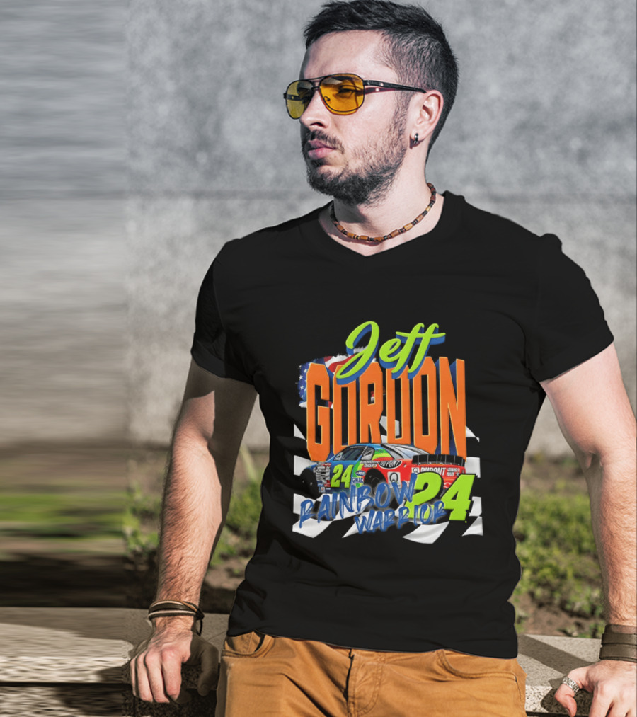 Jeff Gordon 24 Rainbow Warrior DuPont Chevrolet NASCAR Racing T-Shirt