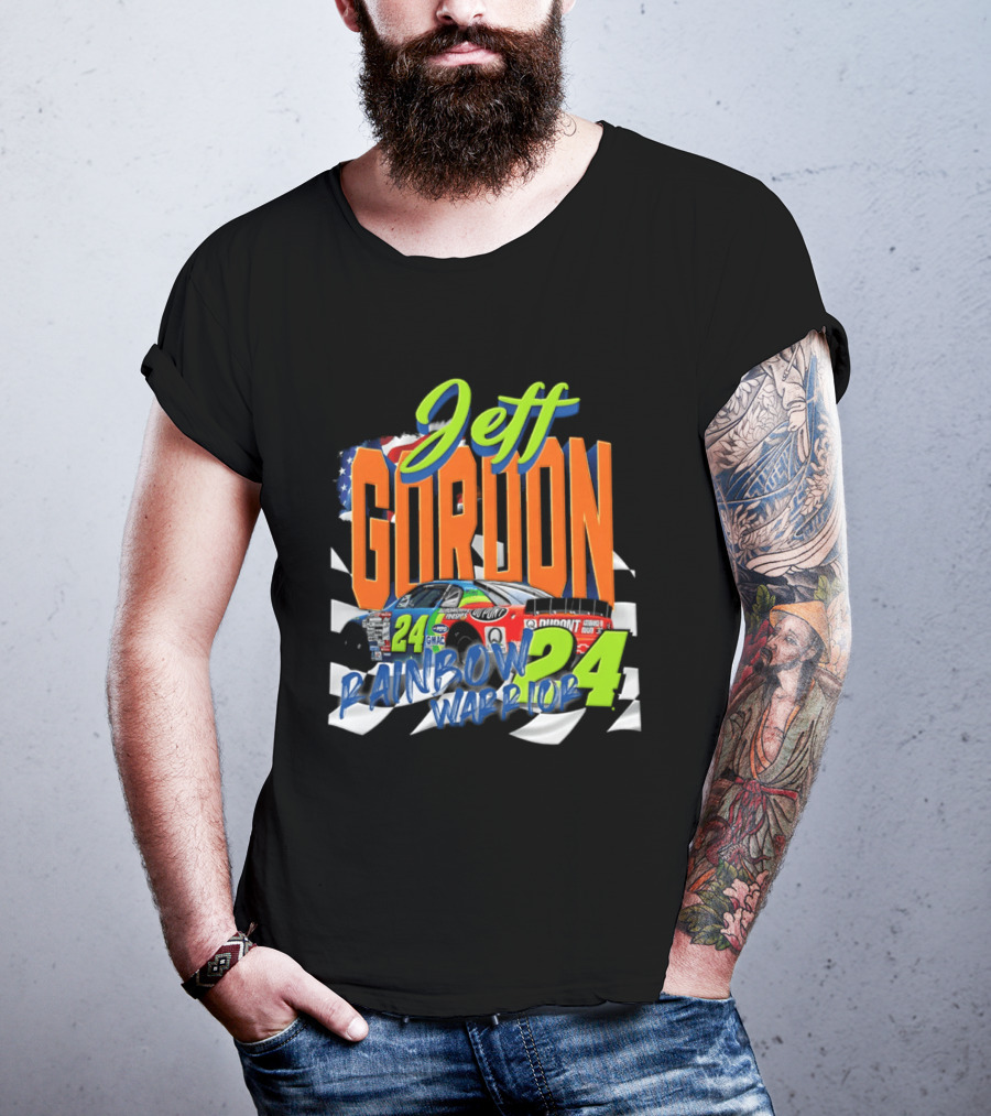 Jeff Gordon 24 Rainbow Warrior DuPont Chevrolet NASCAR Racing T-Shirt