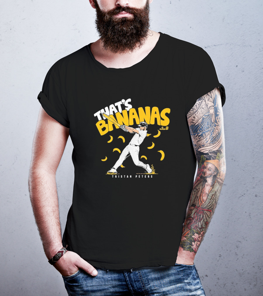 Tristan Peters That's Bananas Baseball Hitter With Bananas T-Shirt