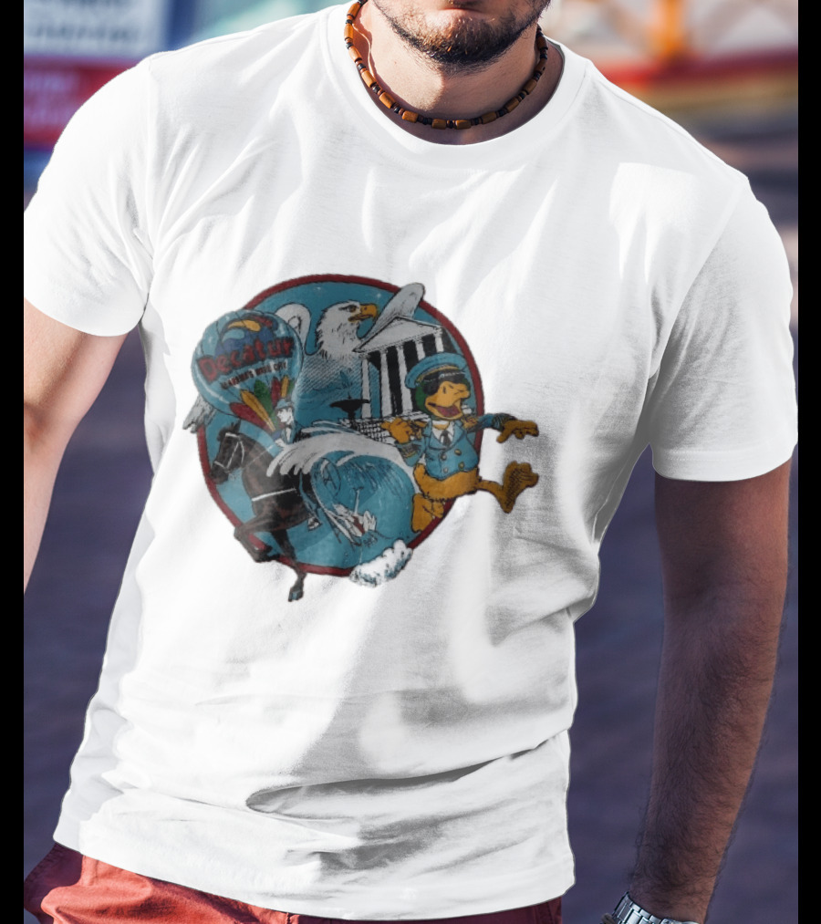 Decatur Alabama River City Cartoon Duck Horse Eagle Balloon T-Shirt
