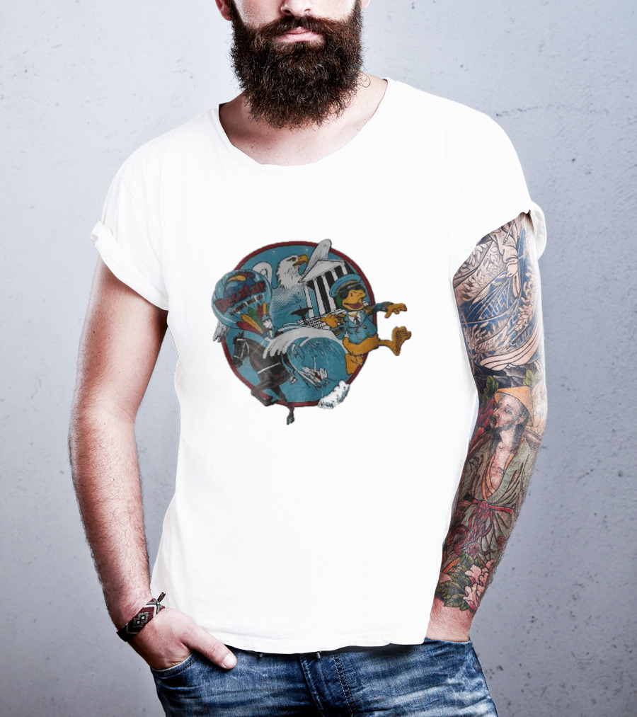 Decatur Alabama River City Cartoon Duck Horse Eagle Balloon T-Shirt