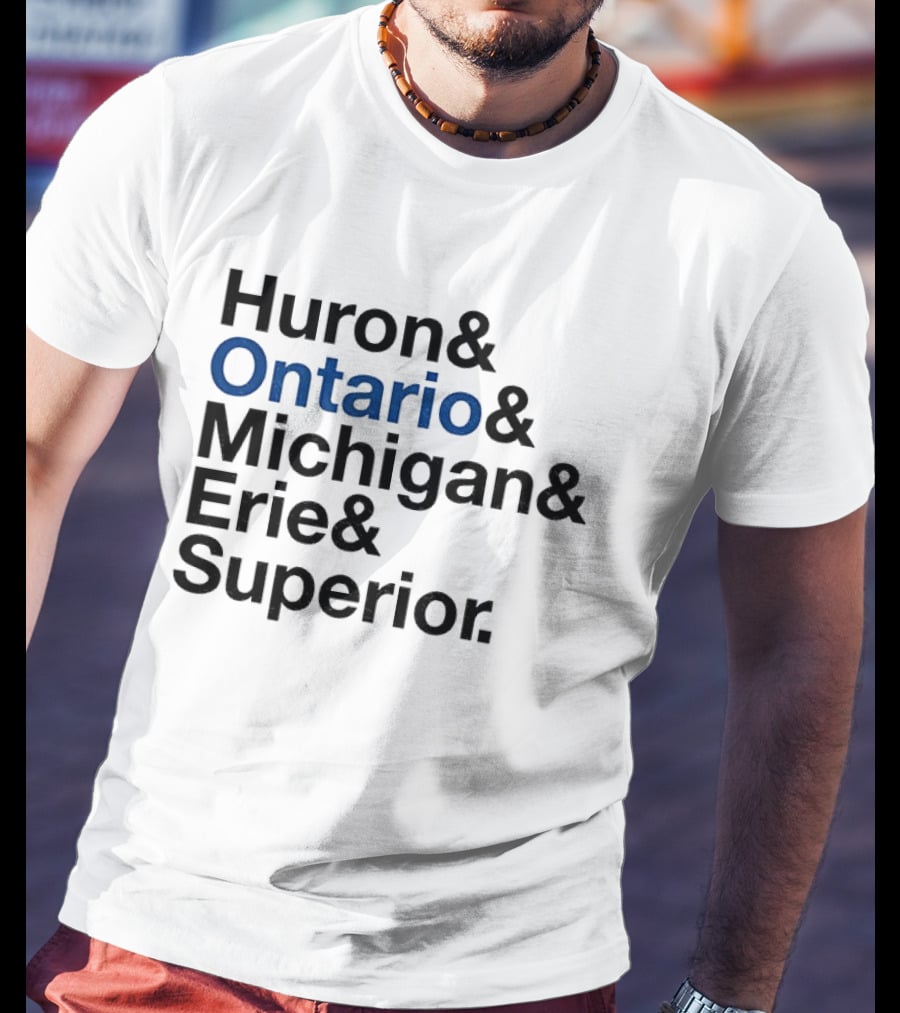 Huron Ontario Michigan Erie Superior Lakes List T-Shirt