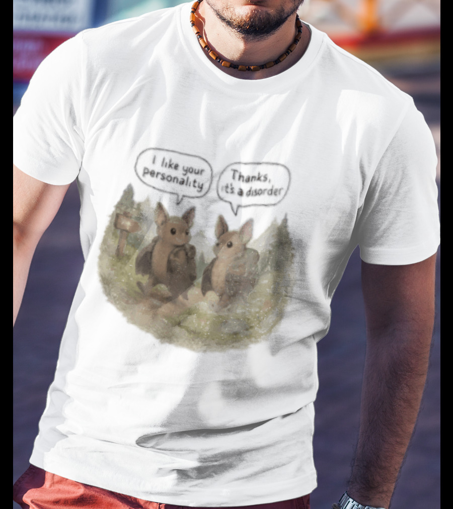 I Like Your Personality Thanks Its A Disorder Cute Bat Hiking Adventure T-Shirt
