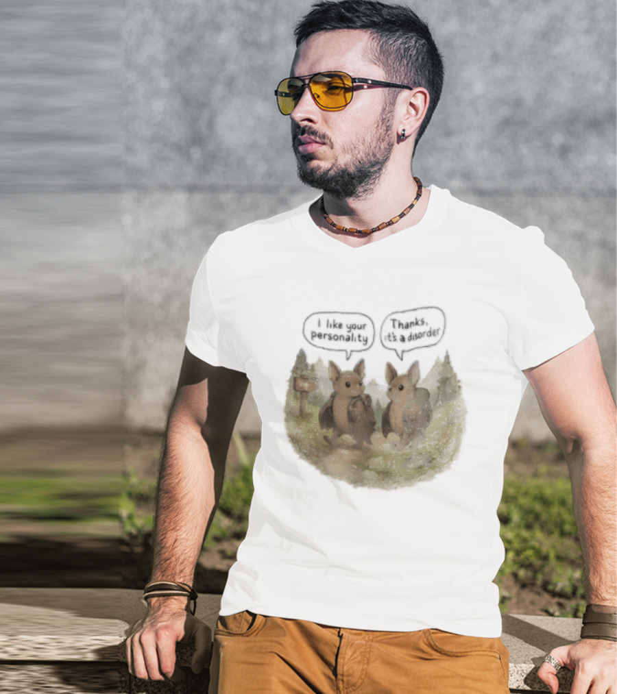 I Like Your Personality Thanks Its A Disorder Cute Bat Hiking Adventure T-Shirt