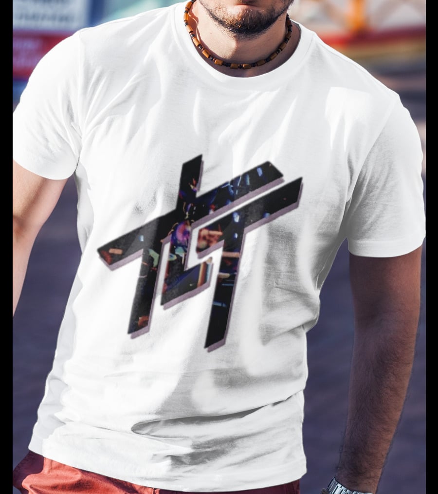 Living Tombstone Monogram Stage Lights 3D Purple Shadow T-Shirt