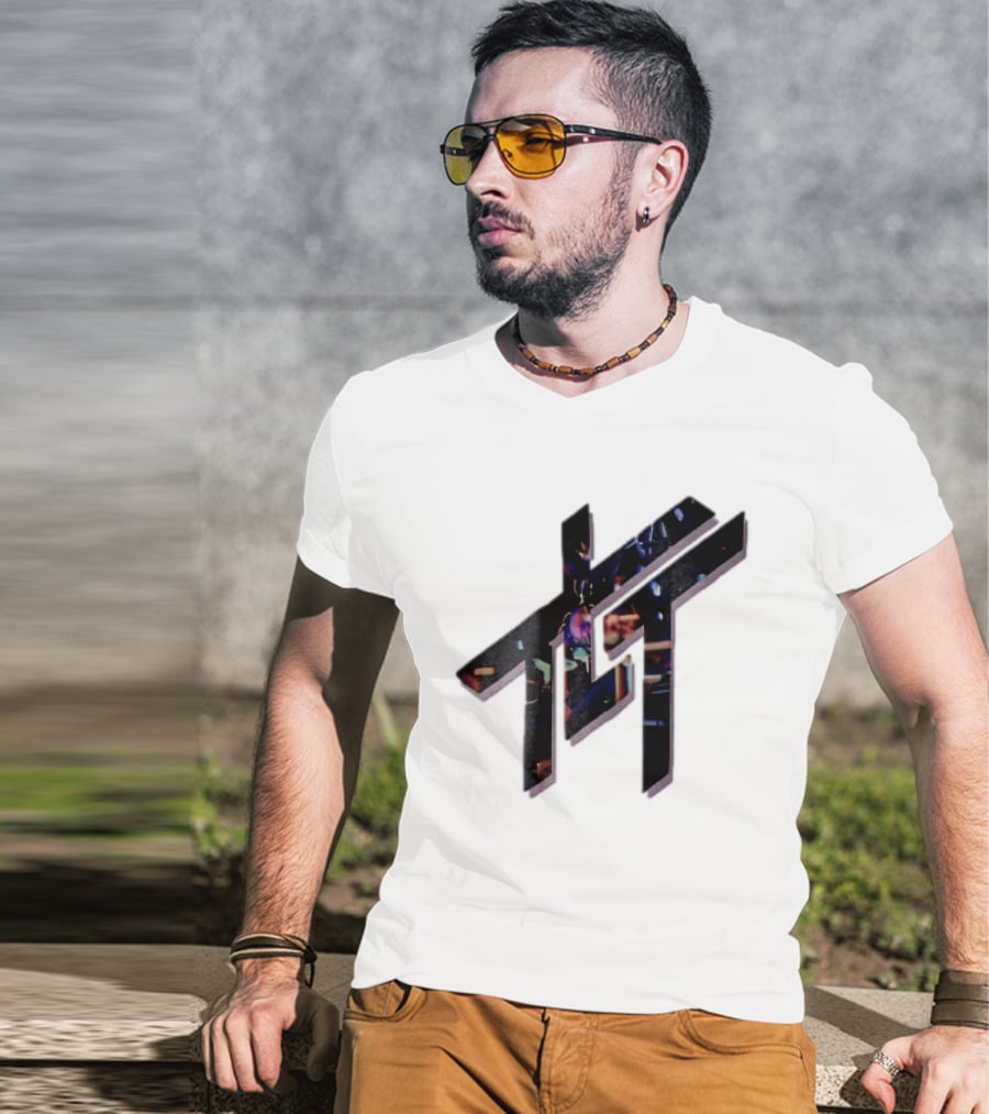 Living Tombstone Monogram Stage Lights 3D Purple Shadow T-Shirt