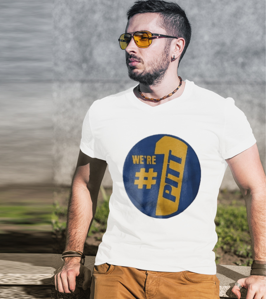 Pittsburgh Panthers Were Number 1 Pitt NCAA Yellow Blue T-Shirt