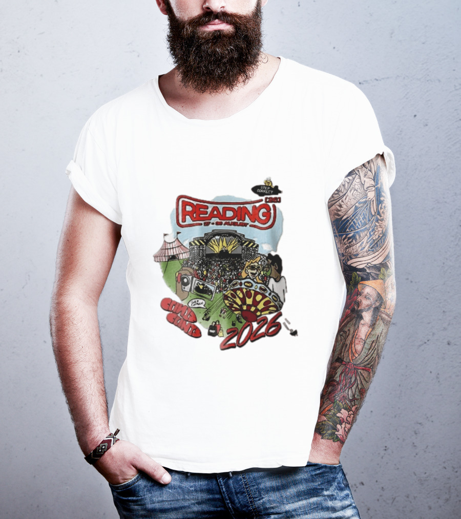 Reading 27 30 August 2026 Bycp Cartoon Crowd Concert Stage Ride Tent T-Shirt