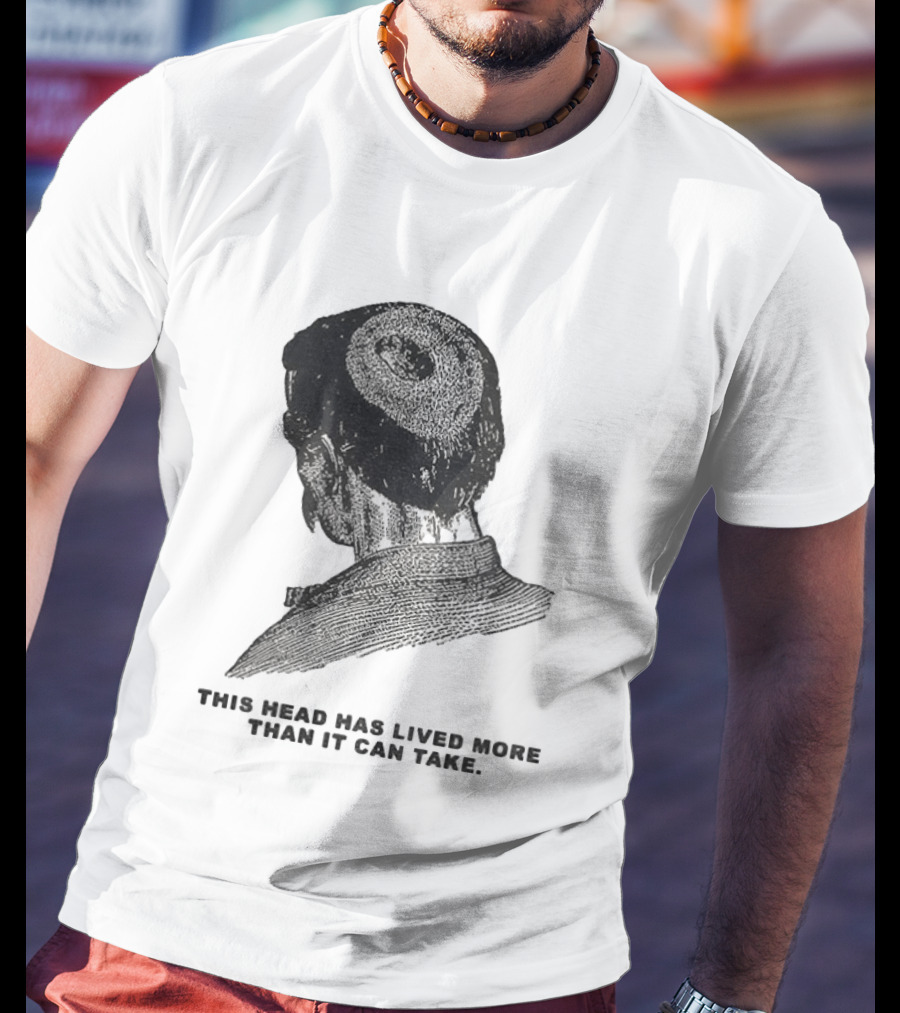 This Head Has Lived More Than It Can Take Vintage Woodcut T-Shirt