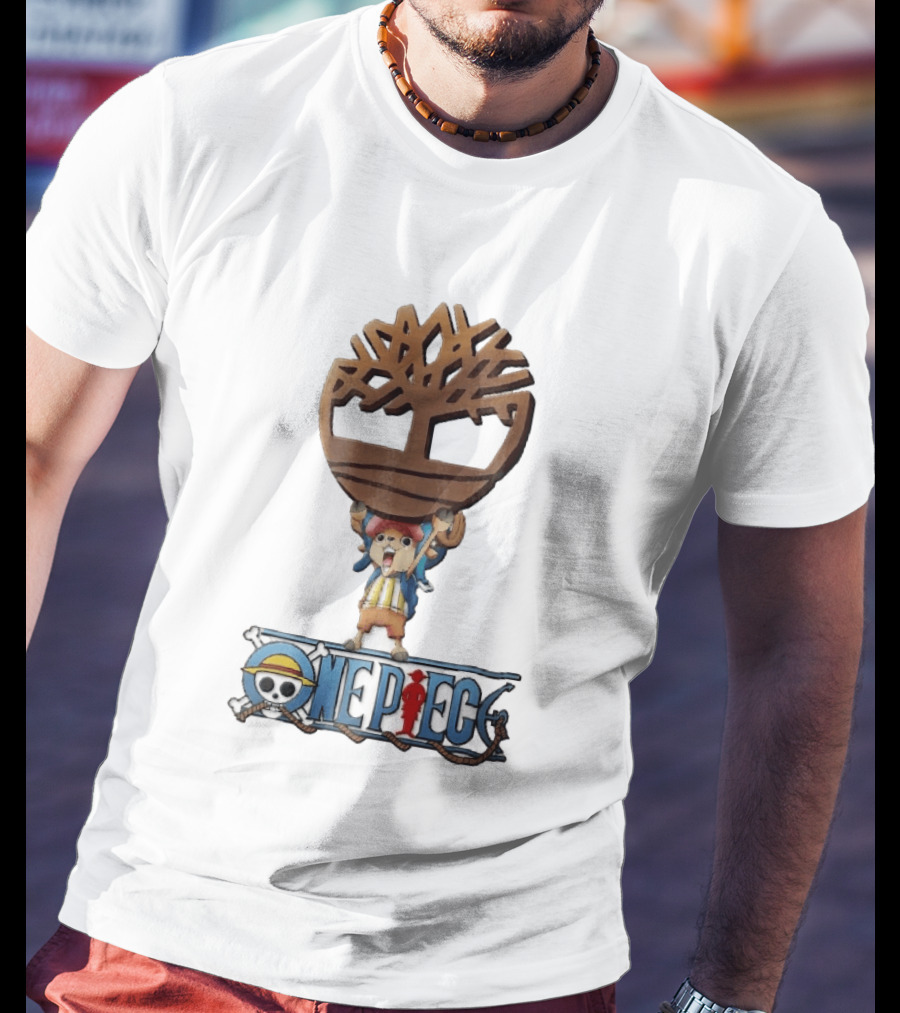 Timberland One Piece Reindeer Chopper Holding Wooden Tree T-Shirt