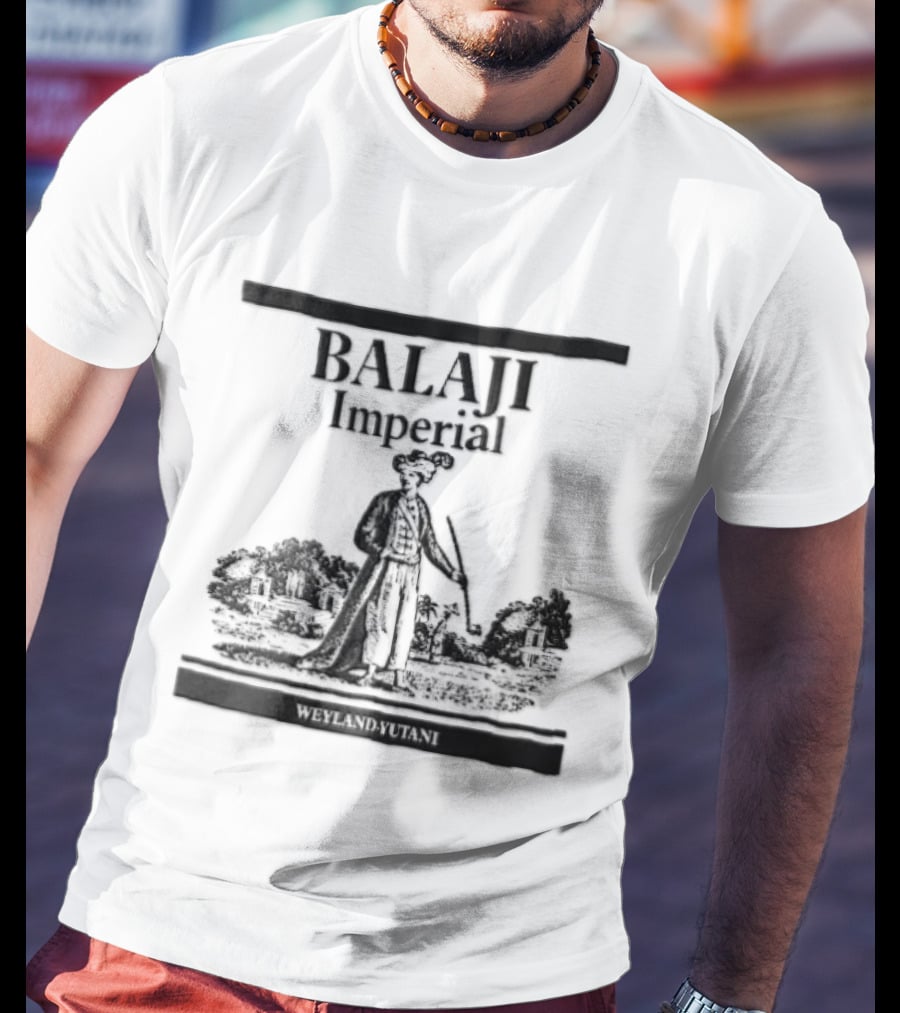 Balaji Imperial Nobleman Engraving With Pipe And Garden T-Shirt