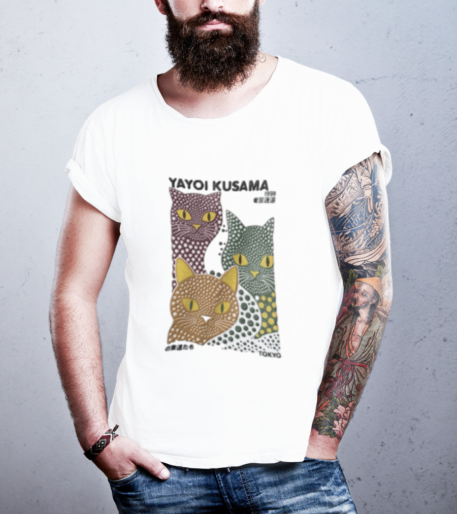 Yayoi Kusama Polka Dot Cats Tokyo T-Shirt