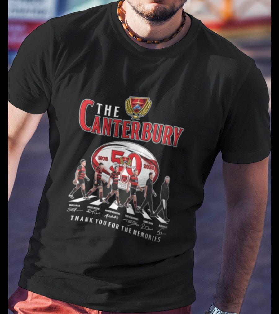 The Canterbury 50 Years 1973 2023 Thank You For The Memories Rugby Legends T-Shirt
