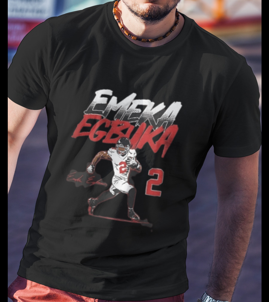 Emeka Egbuka 2 Football Player Running Action Image T-Shirt
