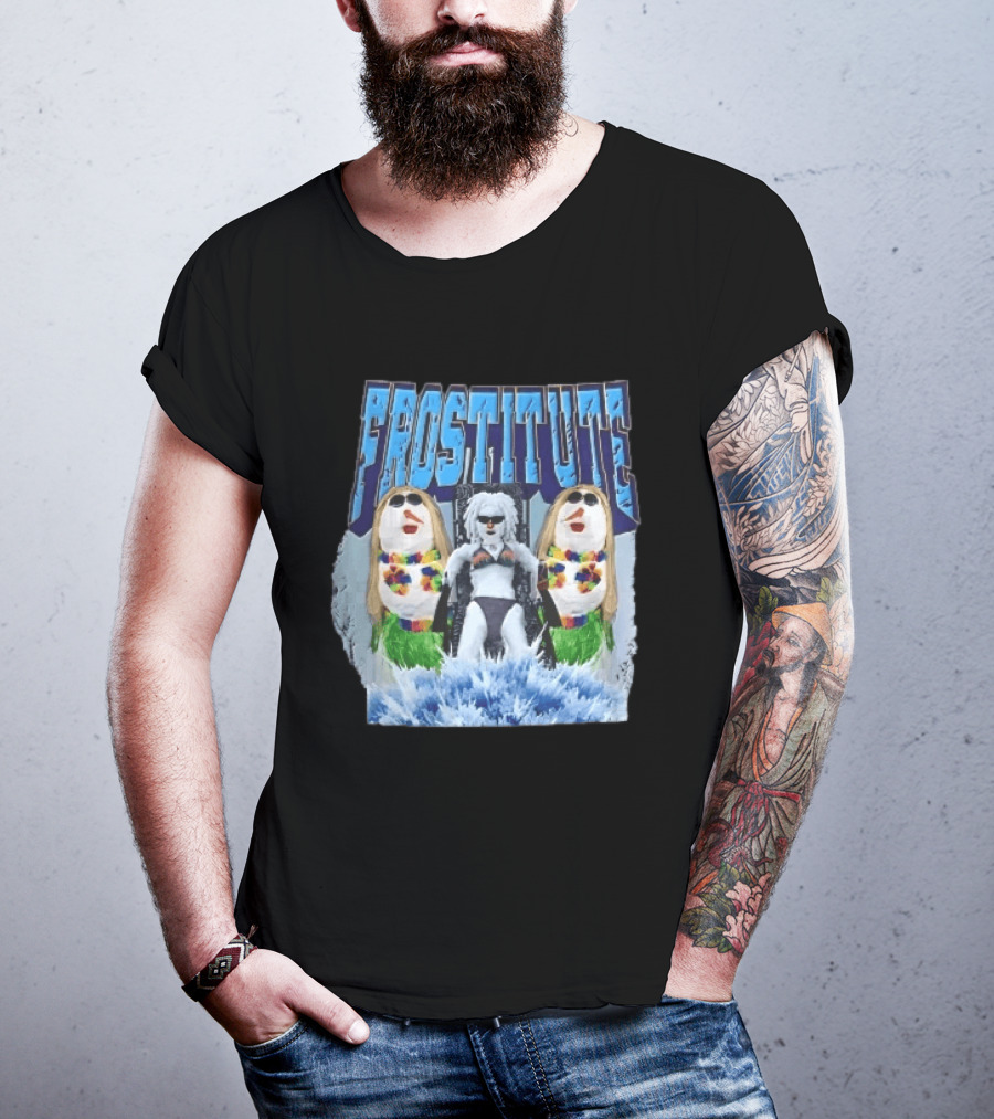 Frostitute Snowmen Bikini Wigs Sunglasses Ice Splash T-Shirt