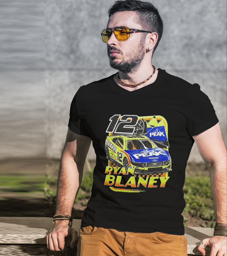 Ryan Blaney 12 Menards Car Peak Racing NASCAR T-Shirt