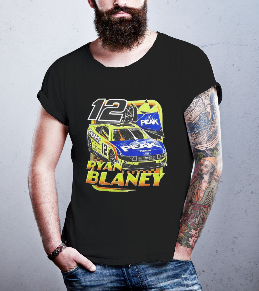 Ryan Blaney 12 Menards Car Peak Racing NASCAR T-Shirt