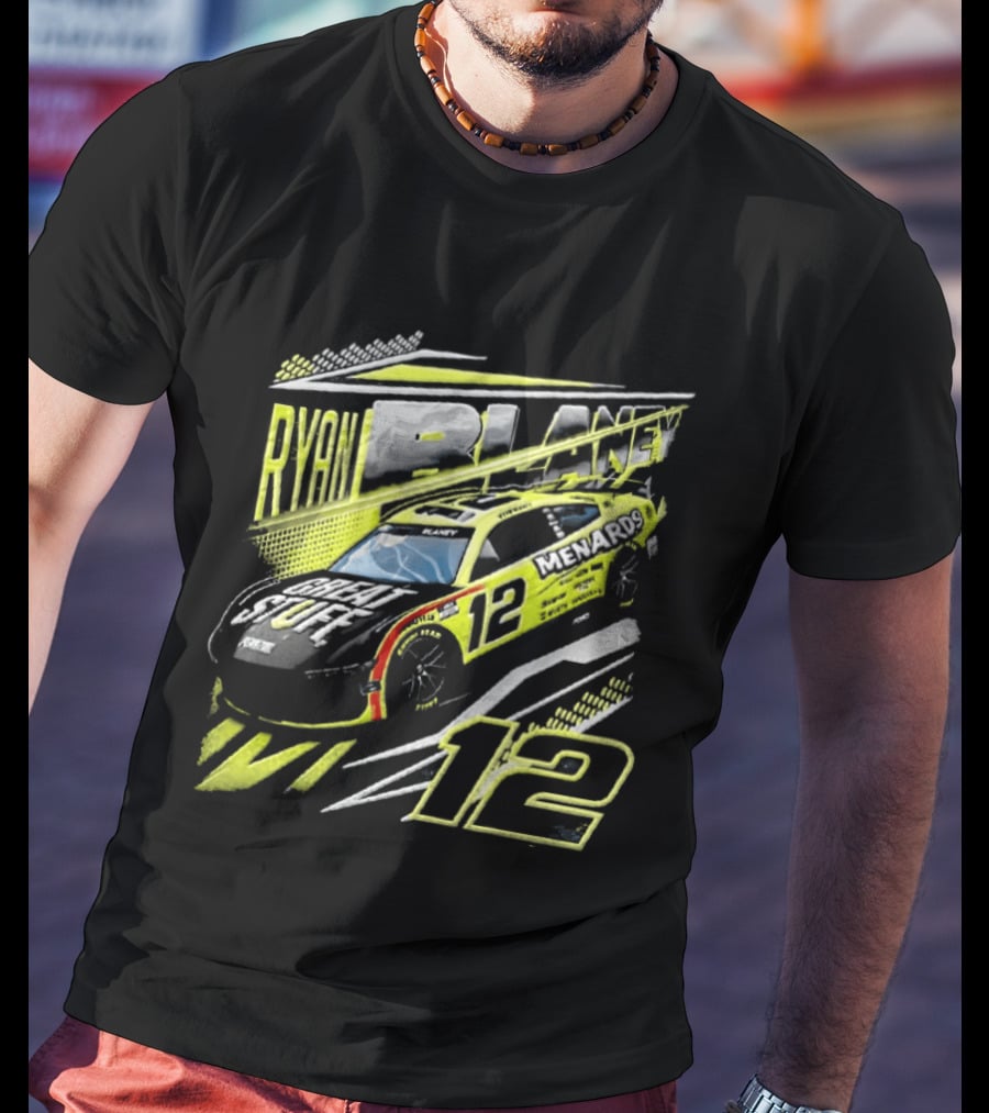 Ryan Blaney Number 12 Menards Great Stuff NASCAR Team Penske T-Shirt