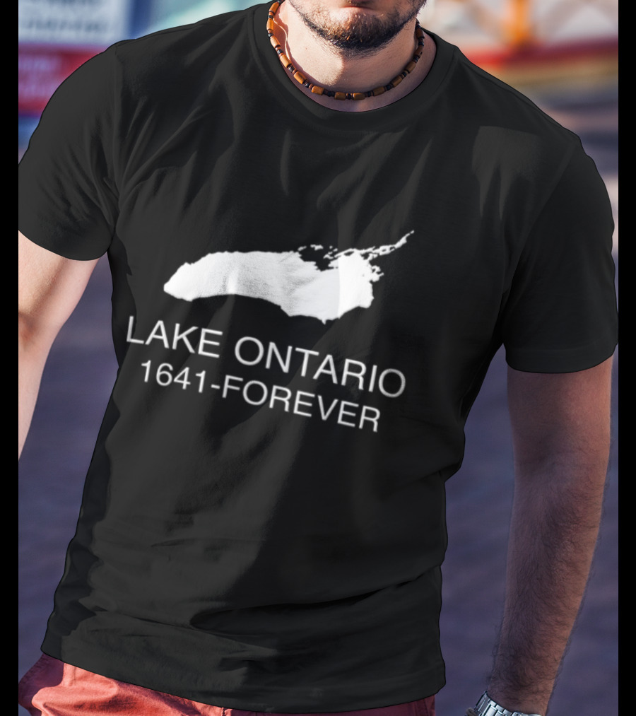 Lake Ontario 1641 Forever Geography Great Lakes Map T-Shirt