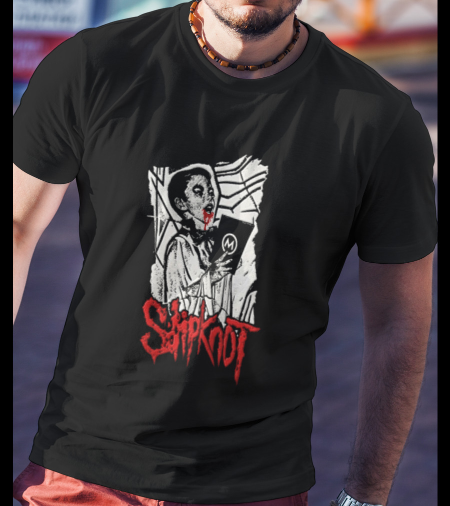 Slipknot Bloody Vampire Choir Horror Holding M Book T-Shirt