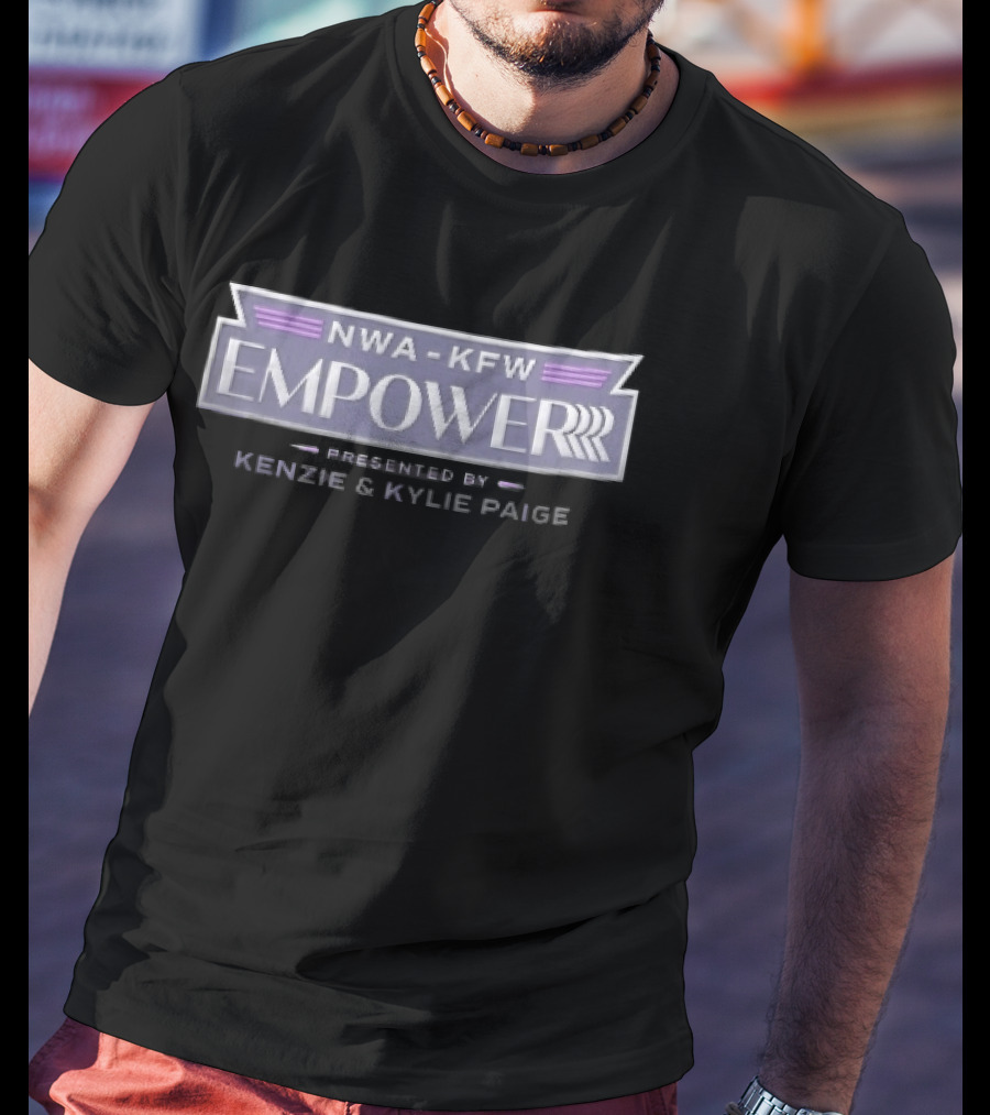 NWA KFW Empower Presented By Kenzie And Kylie Paige Silver Metallic Frame T-Shirt