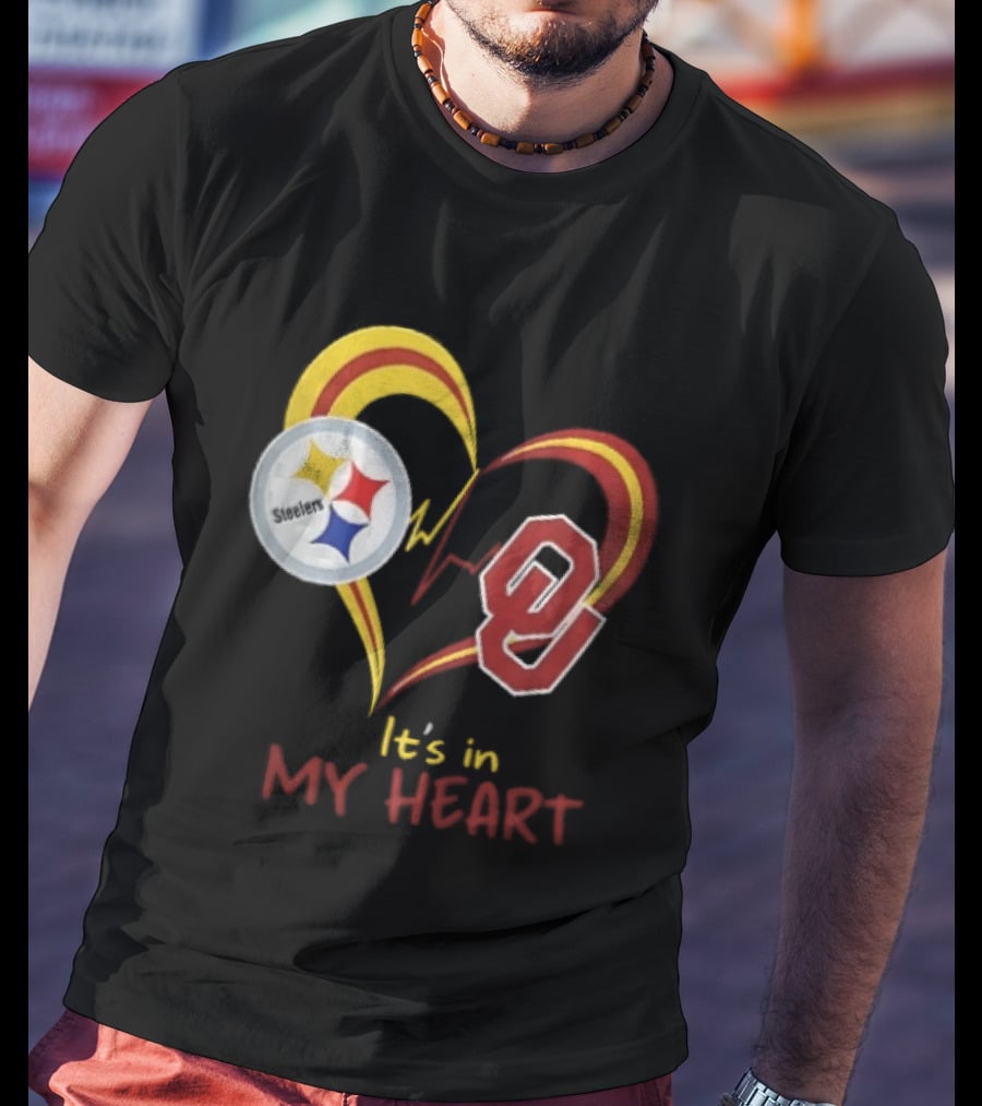 Pittsburgh Steelers Oklahoma Sooners It's In My Heart T-Shirt