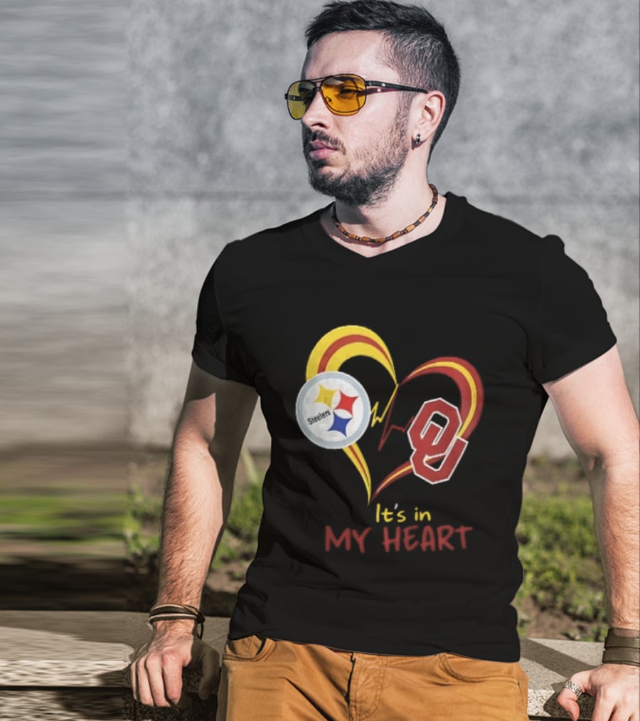 Pittsburgh Steelers Oklahoma Sooners It's In My Heart T-Shirt