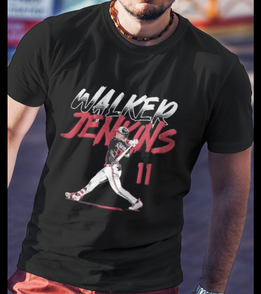 Walker Jenkins 11 Minnesota Twins MLB Baseball Batter Swinging Bat Brush T-Shirt