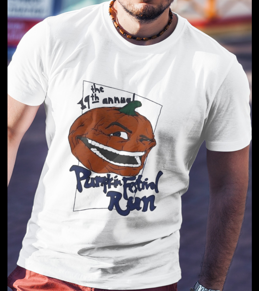 19th Annual The Pumpkin Festival Run Halloween Event Laughing Pumpkin T-Shirt