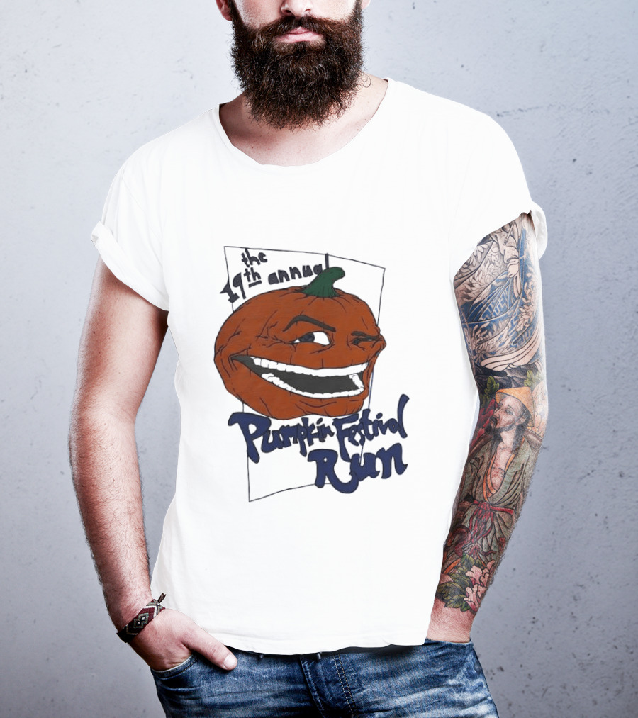 19th Annual The Pumpkin Festival Run Halloween Event Laughing Pumpkin T-Shirt