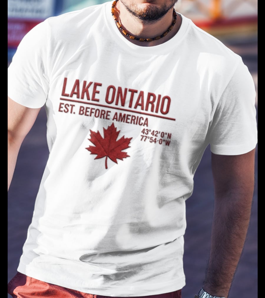 Lake Ontario Est Before America Maple Leaf T-Shirt