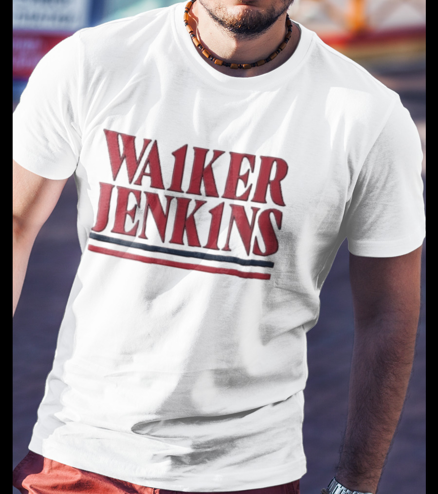 Walker Jenkins WA1KER JENK1NS Red Navy Blue Stripes T-Shirt