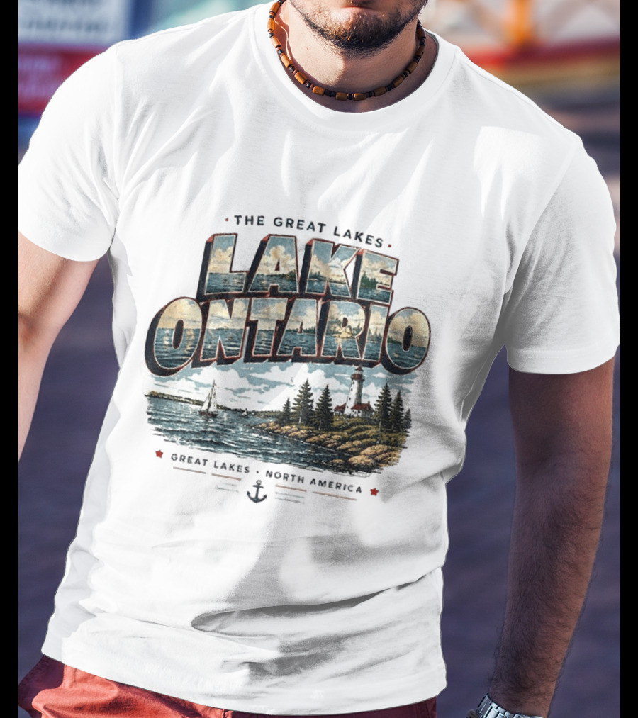 The Great Lakes Lake Ontario Sailing Lighthouse North America T-Shirt