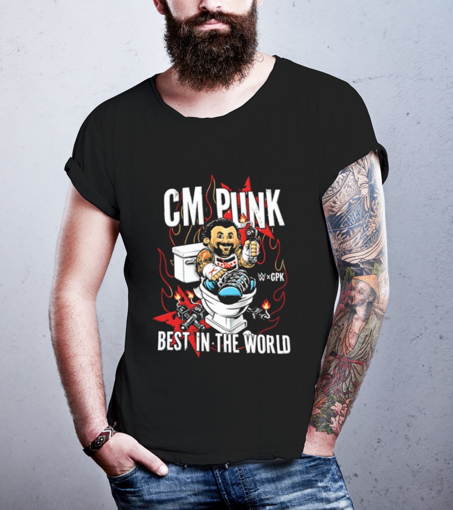 CM Punk Best In The World Garbage Pail Kids CPK T-Shirt