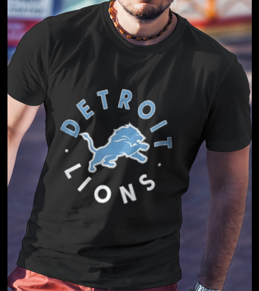 Detroit Lions NFL Team Blue Lion T-Shirt