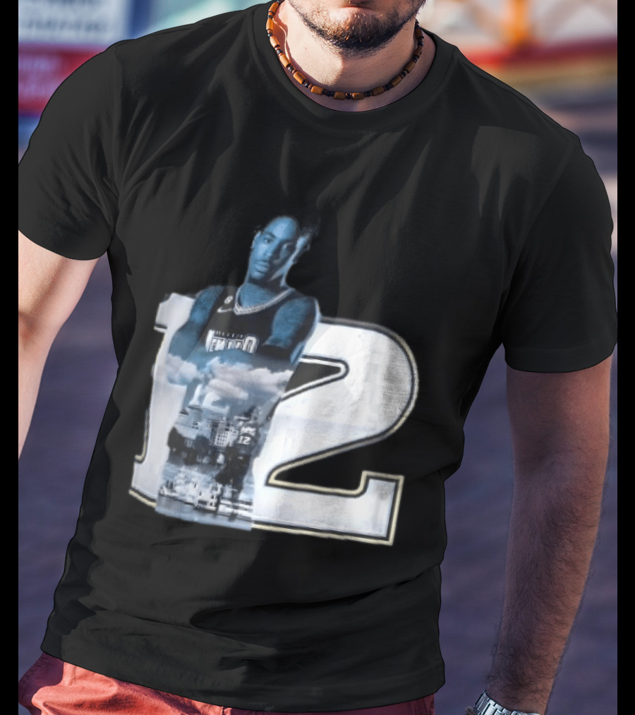 Essentials Ja Morant Black Memphis Grizzlies Player Number 12 T-Shirt
