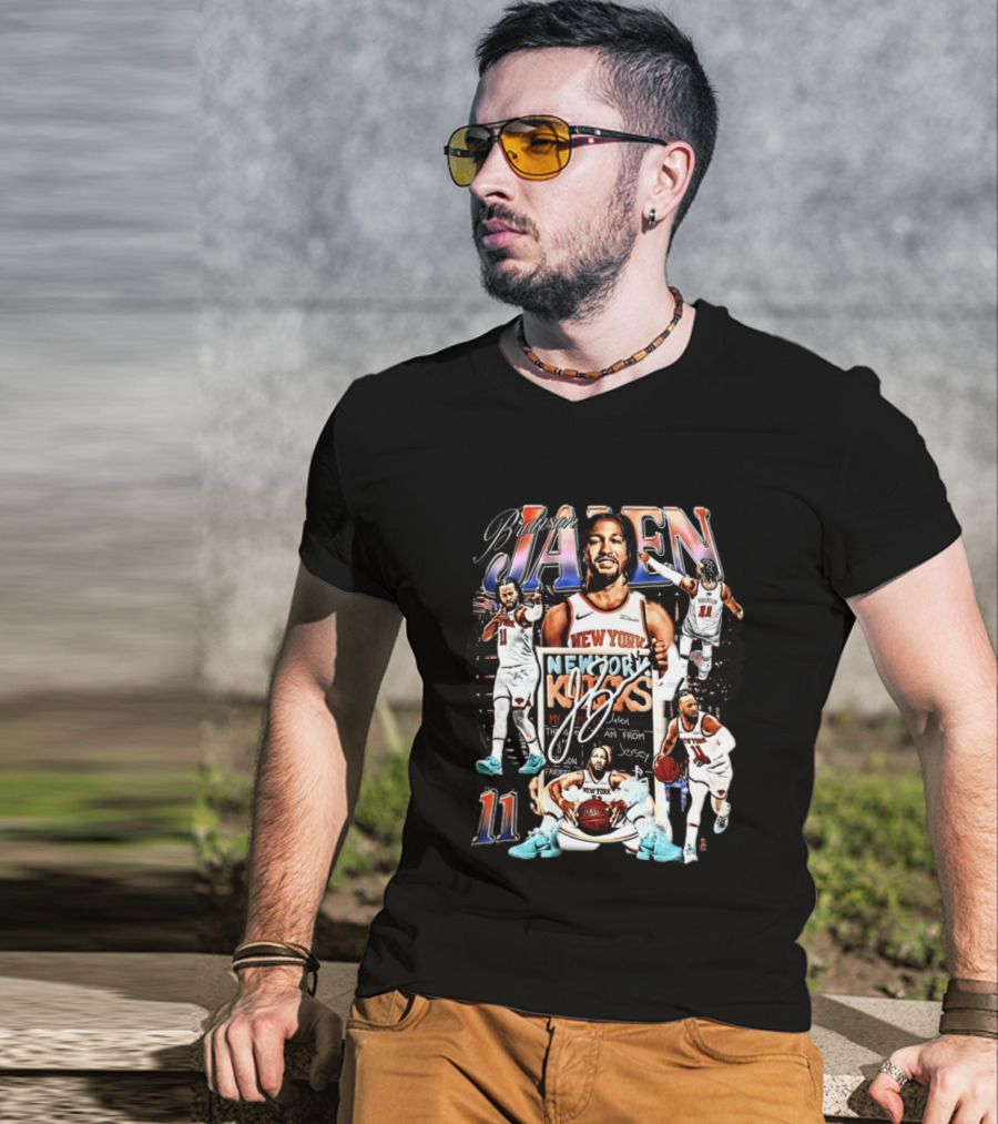 Jalen Brunson New York Knicks 11 NBA King Jersey Fan Art Collection T-Shirt