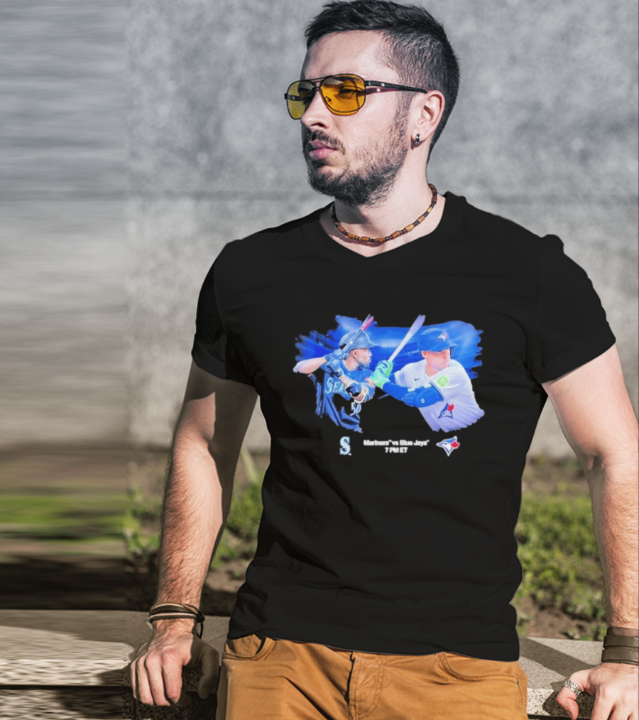 Seattle Mariners Vs Toronto Blue Jays Baseball Showdown Journey T-Shirt
