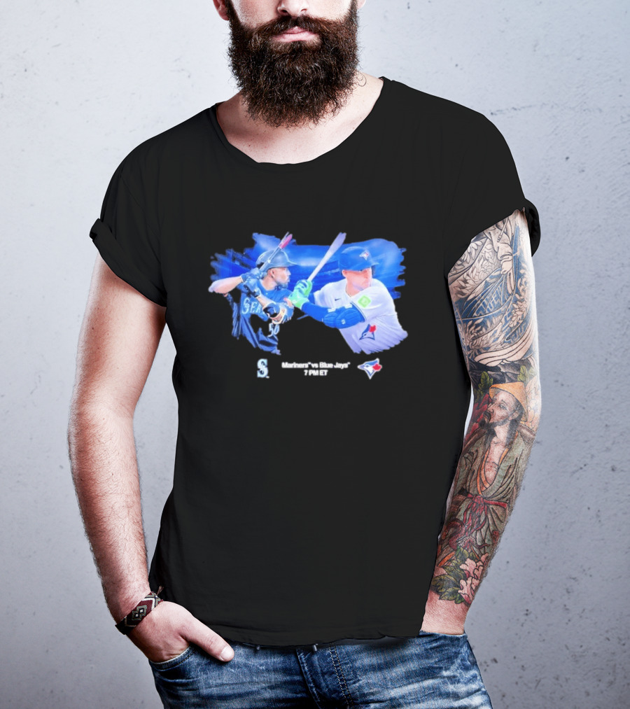 Seattle Mariners Vs Toronto Blue Jays Baseball Showdown Journey T-Shirt