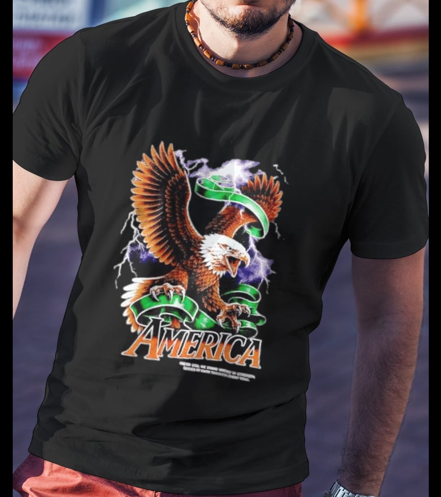 America Under God We Stand United In Strength Guided By Faith Through Every Trial Eagle T-Shirt