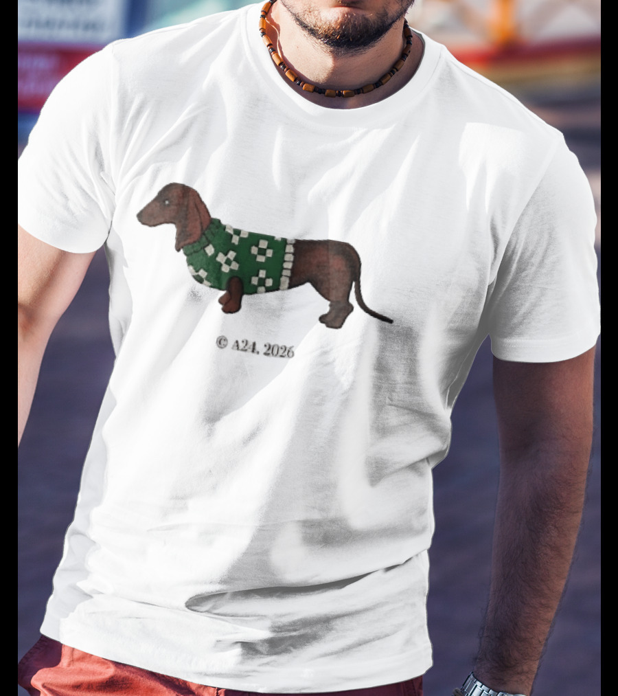 A24 2026 Dachshund Dog Green T-Shirt