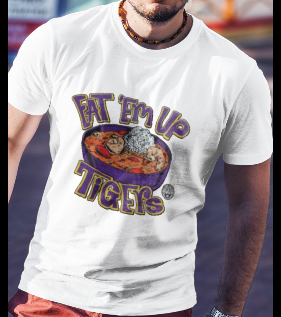 LSU Tigers Eat 'Em Up Jambalaya Purple Bowl Sports T-Shirt