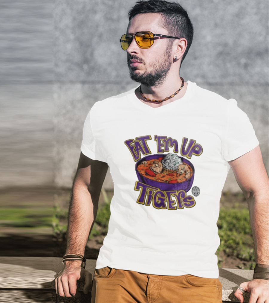 LSU Tigers Eat 'Em Up Jambalaya Purple Bowl Sports T-Shirt