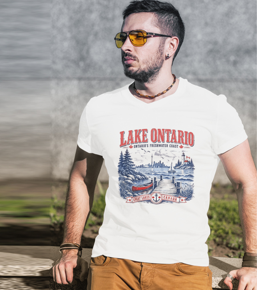 Lake Ontario Ontario's Freshwater Coast Great Lakes Canada Souvenir T-Shirt